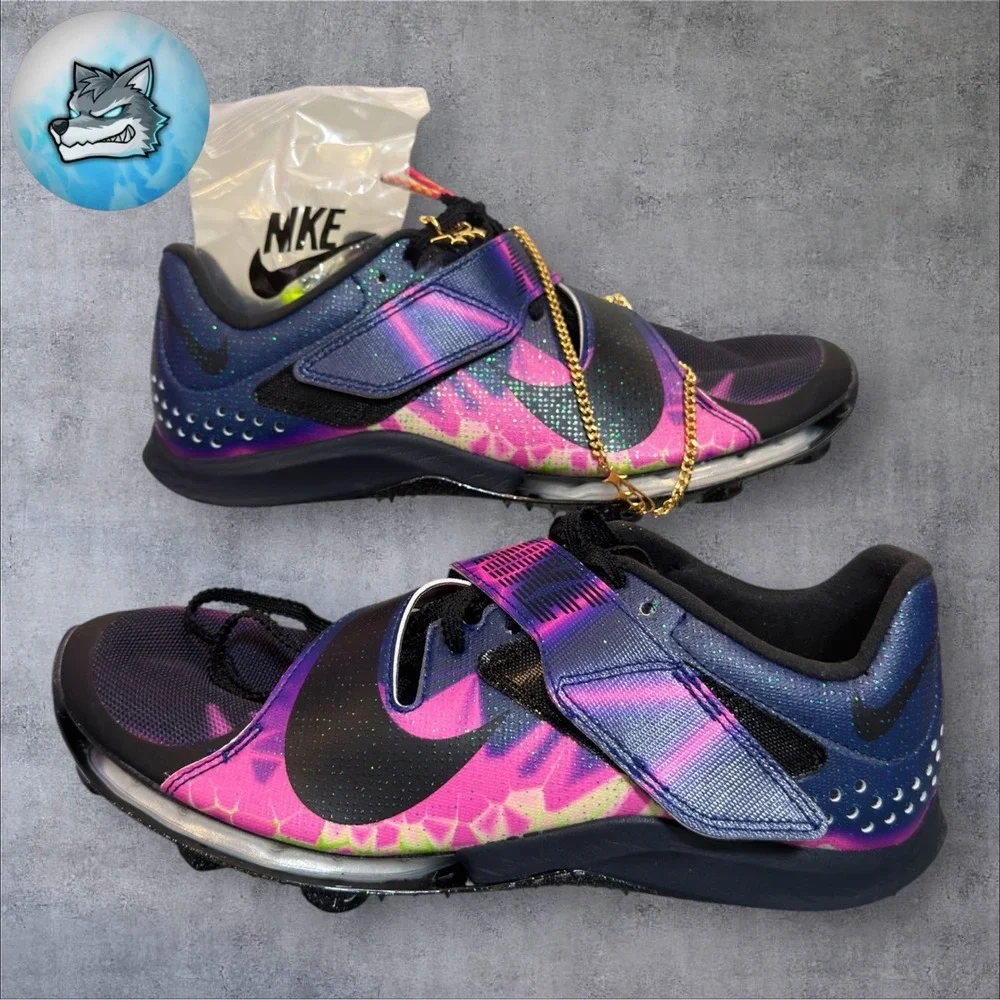 Nike Air Zoom Long Jump Elite Glam Pink Blast Blue Void Mens SIze 6 IM9128-600